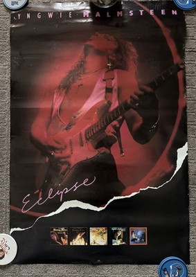 【希少・廃盤】Yngwie Malmsteen バンドスコア「Eclipse」 YNGWIE MALMSTEEN 24” X 36” Original “ECLIPSE” Promo Poster RARE