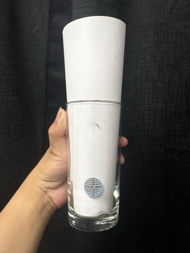 Vintage Pan Am Pacific Inaugural Flight Jet Clipper Glass - Collectibles