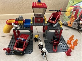 72pc Lego Duplo 5601 Fire Station 100% complete with box (No sound/lights) 2-5