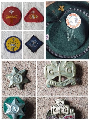 Gemischter Restposten UK Scouting & Guiding Sammlerstücke - Abzeichen, Pins, Barett