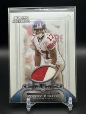 2006 Bowman Sterling Plaxico Burress GAME WORN Jersey 2 Color Patch /199 Giants