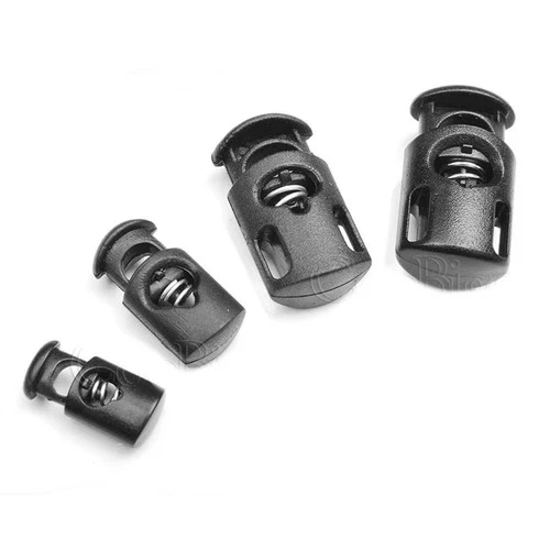 10Pcs Plastic Cord Lock Spring Clasp Stop Single Hole Drawstring Stopper Toggles