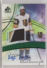 2020-21 SP Game Used Authentic Rookies Green 24/35 Keegan Kolesar Patch Auto 0zu