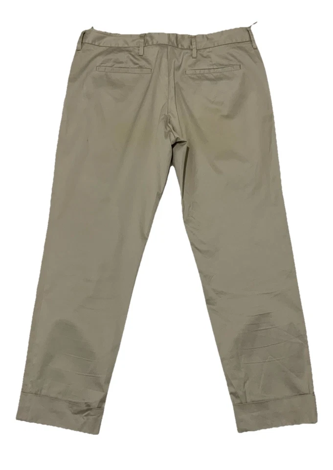 Pantalón chino italiano Prada M.in.Italy beige liso ajustado para mujer talla 44 en muy buena condición Foto 2 de 4