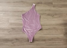 Fabletics NWT Purple GiGi Velour Bodysuit Women's Size Medium