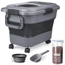 Dog Food Storage Container, 10-20 lbs Airtight Collapsible Cat Food Storage C...