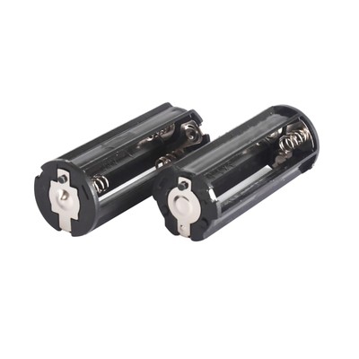 2pcs 3-AAA Battery Holder Cylindrical Case Shell For Flashlight Round Circular
