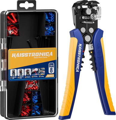 201PCS Wire Stripper Kit - Automatic Wire Stripping Tool for AWG 24-10 Cables wi
