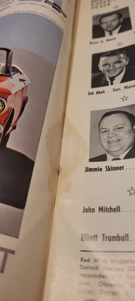 1964 Jan 25 Detroit Red Wings vs Chicago Black Hawks Program Gordie Howe Cover - Image 3 of 4