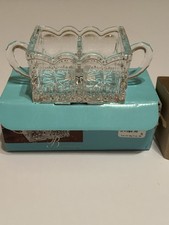 Fifth Avenue Lead Crystal Tea/Sugar Caddy Wedding Bridal Shower Gift Idea New
