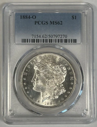 1884-O Morgan Silver $1 Dollar Coin PCGS MS 62