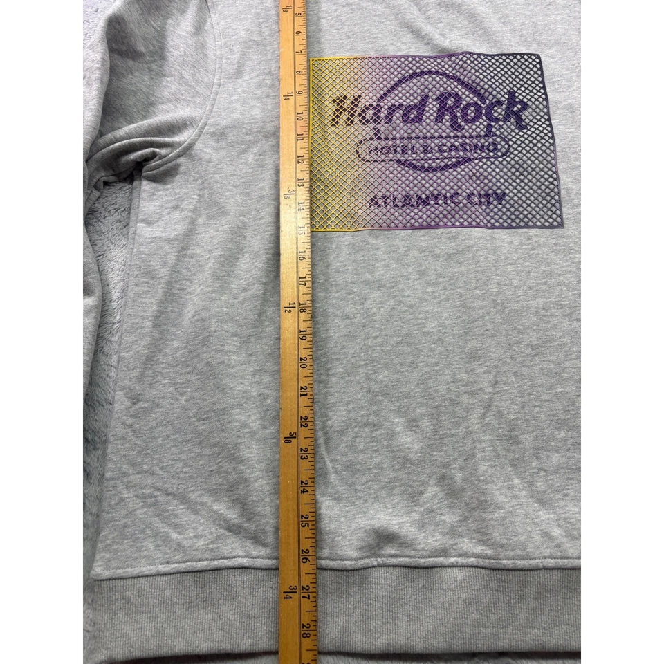 Hard Rock Hotel Casino Atlantic City Gray Crewneck Sweatshirt Men's XL 3D logo - Image 3 of 4