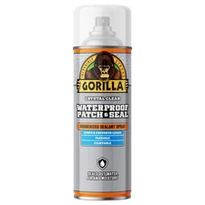 Gorilla Waterproof Patch & Seal Rubberized Sealant Spray, Crystal Clear, 14 Ounc