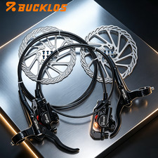 BUCKLOS MTB 2 Pistons Hydraulic Disc Brake Set with 160mm Rotor Front Rear Set