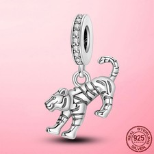LAZA Cute Tiger Pendant 925 Sterling Silver DIY Charm AAA CZ fit Women Bracelet