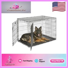 Durable 48-Inch Metal Dog Crate with Divider for Extra Large Breeds   Easy Setup
