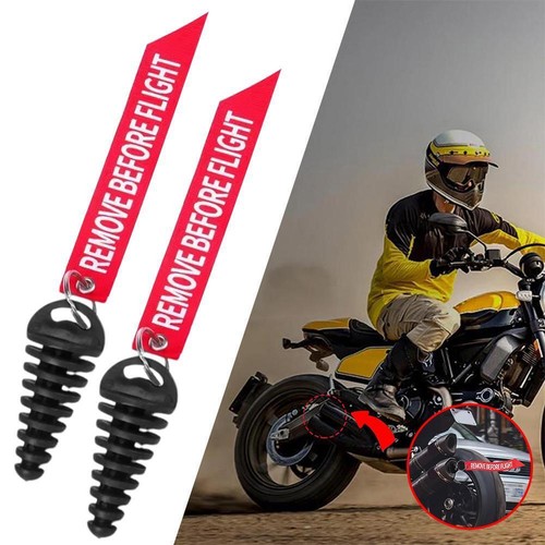 2x Universal Motorcycle Dirt Bike Wash Plug Silencer YG5St Muffler Pipe J7G1 - Picture 3 of 11