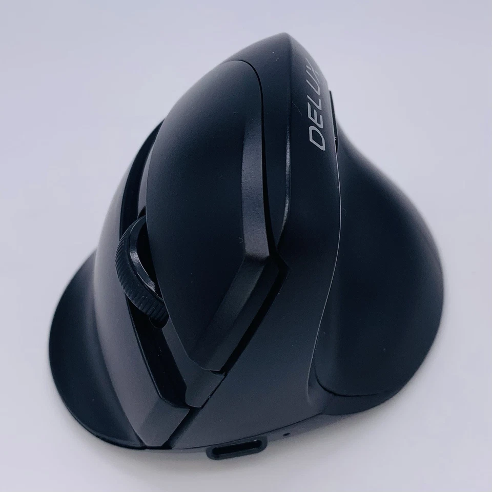 *NO RGB* Delux M618mini Wireless Ergonomic Mouse Bluetooth 2.4ghz Right Handed - Image 3 of 4