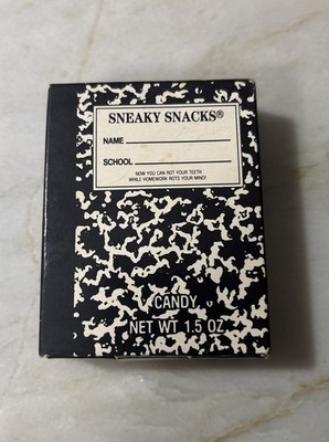 Vintage 1988 Topps Sneaky Snacks Candy Composition Notebook W/ Candy