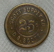 TALLAHASSEE FLORIDA SCOTT SUPPLY CO. 25&cent; LUMBER SCRIP TOKEN R10