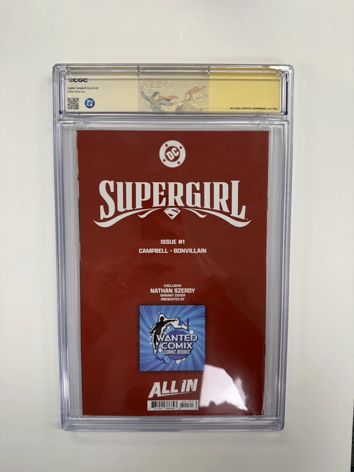 Supergirl #1 Wanted Comix Edition CGC 9.8 Signed and Sketched by Nathan Szerdy - Image 2 of 2