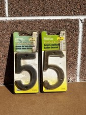 #5 4" HOUSE NUMBER, OLD WORLD BRONZE BR-42OWB & BRUSHED BRASS BR-43BB NEW