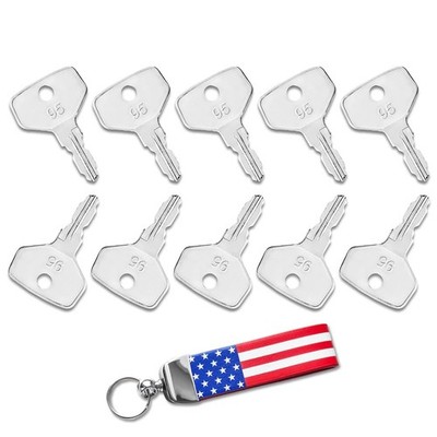 10PCS Equipment Keys Linde 802 Fit Linde Forklift E16 L12 Stacker 0039730404