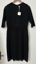 BNWT Linea Black Lace MIDI Dress Size 8 Evening Or Special Occasion