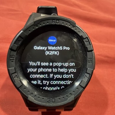 Unlocked Samsung Galaxy Watch5 Pro  Black Aluminum Smartwatch with band (K2FK) 