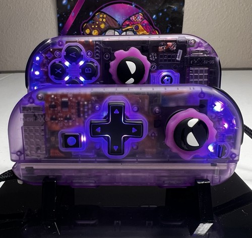 Ghastly Pokemon - Atomic Purple - RGB LED - Custom Joycons for Nintendo Switch