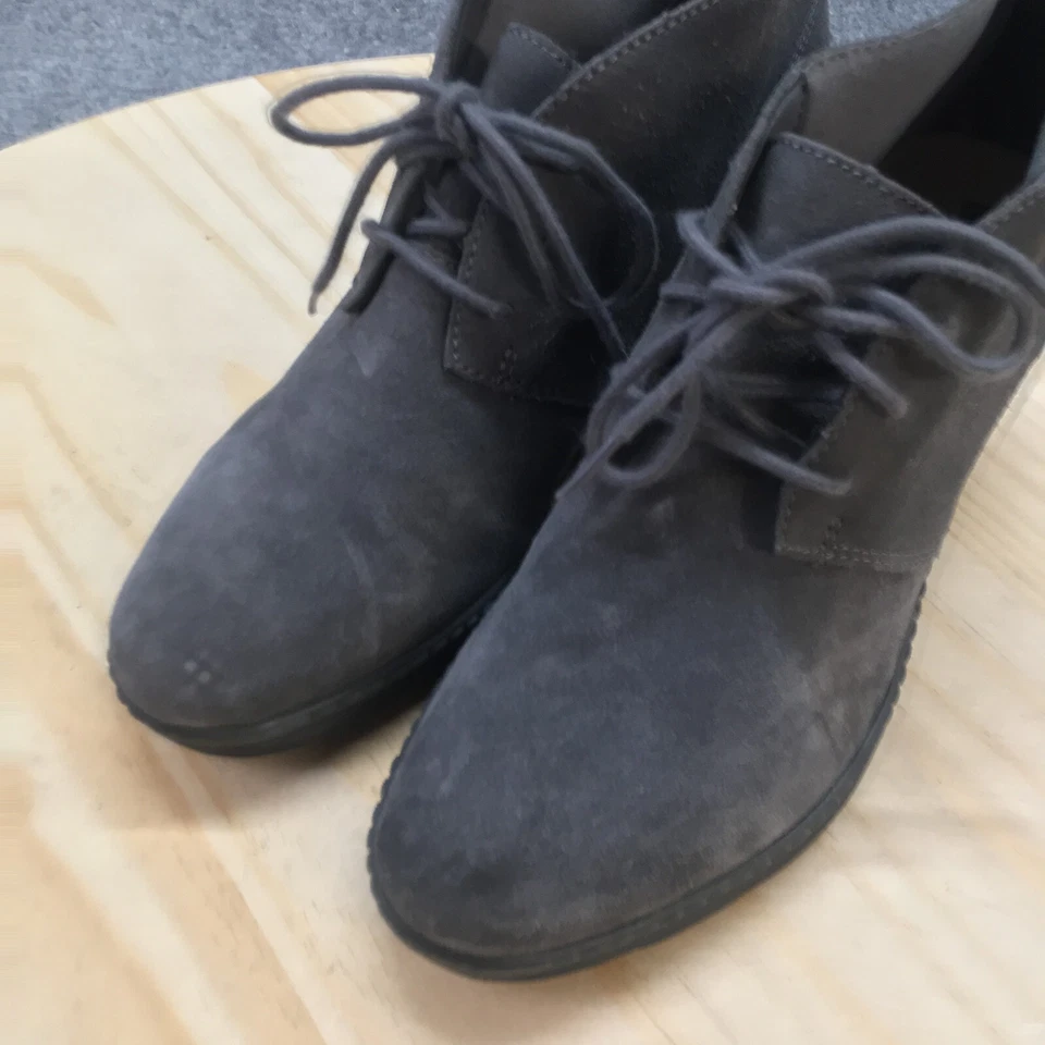 Clarks Collection Botas Mujer 8 W Cuña Botines Gris Imitación Gamuza Con Cordones Foto 4 de 4