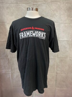 Dungeons & Dragons FRAMEWORKS - Tultex Black T-Shirt Size XXL