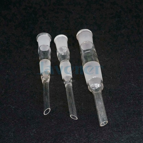 #10 #12 #14 #19 #24 #29 Female x Male Joint Lab Glass Straight Receiver Adapter - Picture 4 of 36