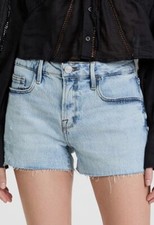 Frame Women's Le Grand Garcon Shorts size 28 Hideaway Light Blue