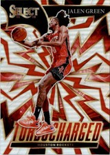 2021-22 Panini Select #8 Jalen Green Turbo Charged Silver Prizms Houston Rockets