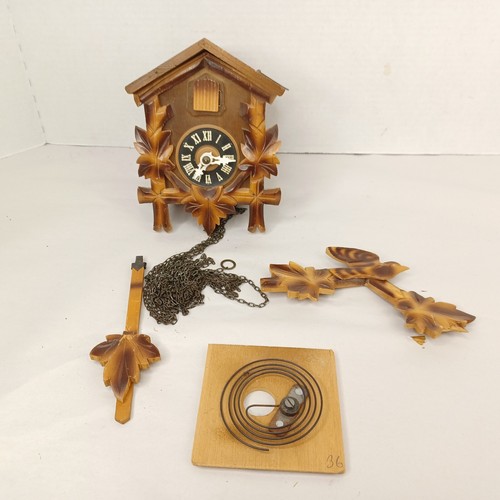 Vintage Jmius Junior German Cuckoo Clock For Parts Or Restoration 100/