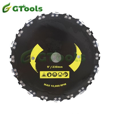 Chain Saw Tooth Brush-Cutter Grass Blade Heavy Duty 9'' For Gas/ Electric Trimmer