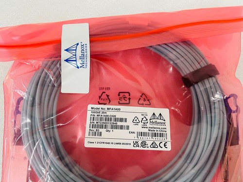 Mellanox MFA1A00-C020 100G AOC 20M active optical Ethernet cable "NEW" - 第 2/4 張圖片