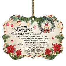 HYTURTLE to My Daughter Christmas Ornament Tree Decoration Gifts for Daughter...