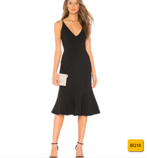 aijek Camille Bonded Fit Flare Dress US Sz 2-4 aijek Women's Designer Dress Blk