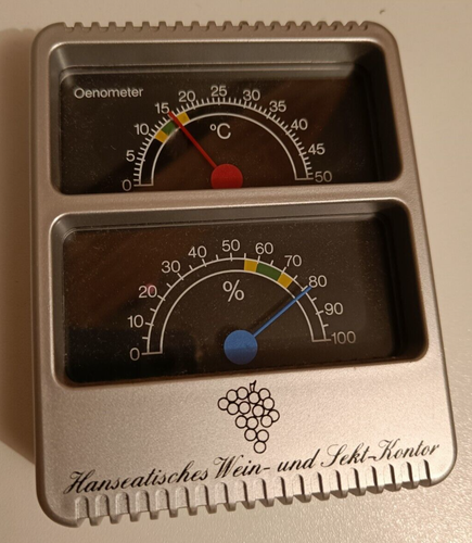 Oenometer Hanseatische Weinkontor silberfarben nie benutzt 9 cm Kunststoff - Bild 2 von 4