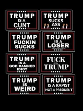 ANTI TRUMP  8 Sticker Bundle Vinyl Decal Bumper Sticker Tumbler Hardhat