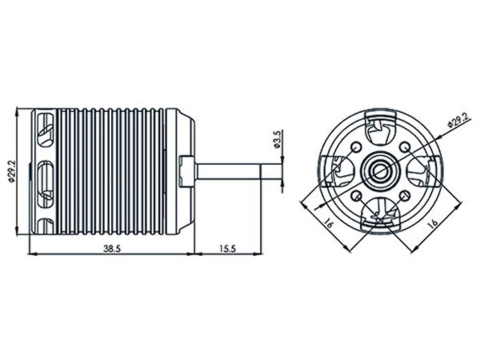 Align 460MX Brushless Motor (1800KV) : HML46M01T - Image 3 of 4