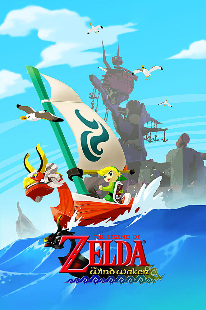 Legend of Zelda Wind Waker Switch GameCube Wii U POSTER MADE IN USA - ZELW04