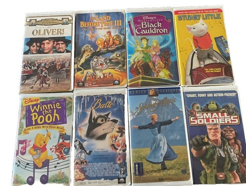 9 VHS LOT - Oliver, land before Time Black cordon, Stuart Little Winnie the Poo - Picture 2 of 5