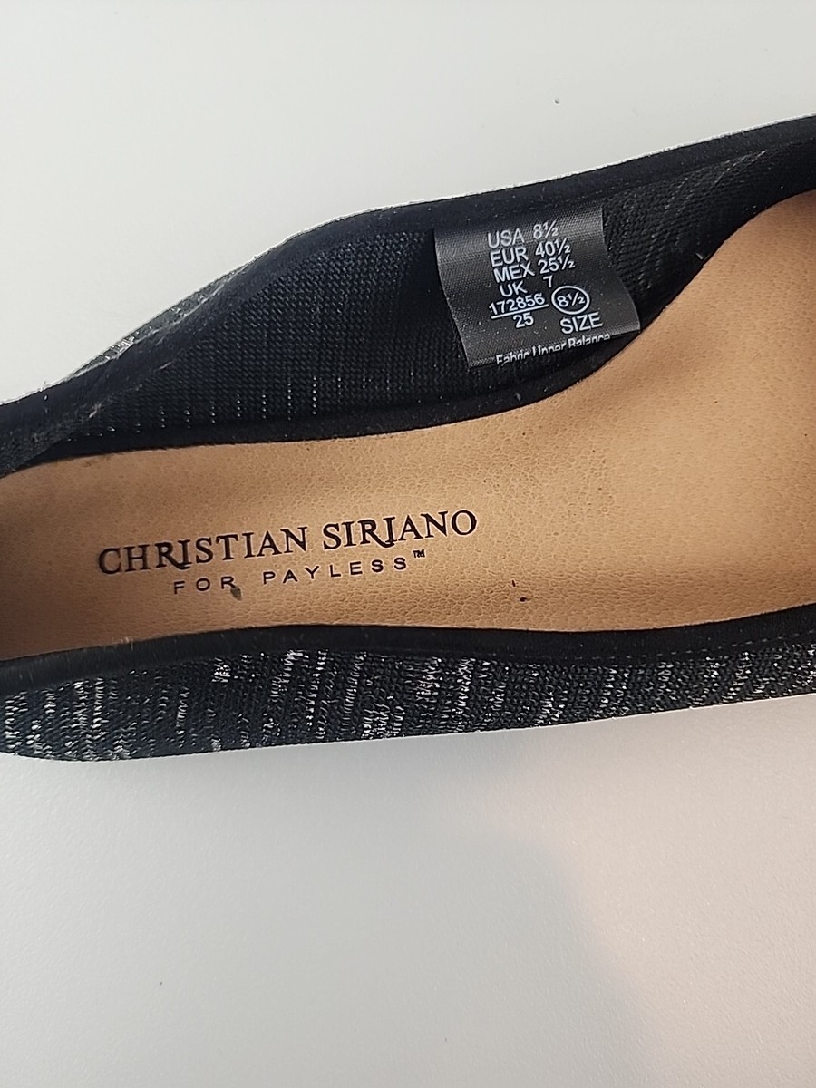 美品　Christian Siriano パンプス　黒　サイズ8 Christian Siriano For Payless Womens Flat Shoes Size 8.5M