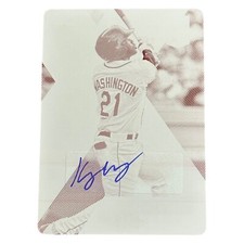 Kyri Washington 2017 Elite Extra 144 RC Auto Printing Plate SP 1/1 Red Sox Scout