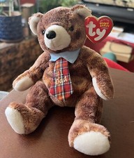 TY Beanie Baby Papa 2004 the Bear MWMT The Father's Day Bear Cool Plaid Tie