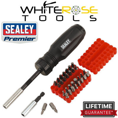 Sealey Ratschenschraubendreher-Set Gearless Premier Handwerkzeuge 34-teilig