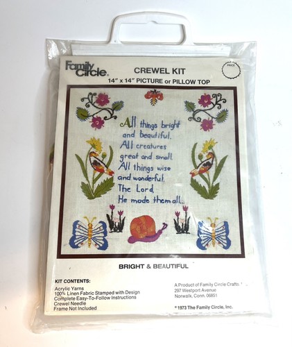 Floral Fantasy Crewel Kit d'oreiller